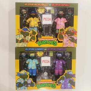 🐢 2 Pack NECA Teenage Mutant Ninja Turtles TMNT Vacation FULL COLLECTORS SET